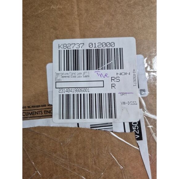 Temptations Floral Lace 13" Black Ceramic Lazy Susan – Hand-Painted NIB - Picture 4 of 4